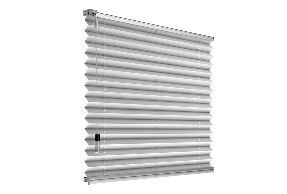 Plissegardin classic justeras med hjälp av reglage
